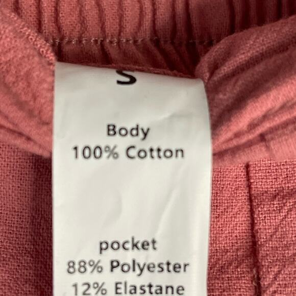 Halara High Waisted Shirred Side Pocket Resort Linen-Feel Shorts in Rosette S - Picture 8 of 10